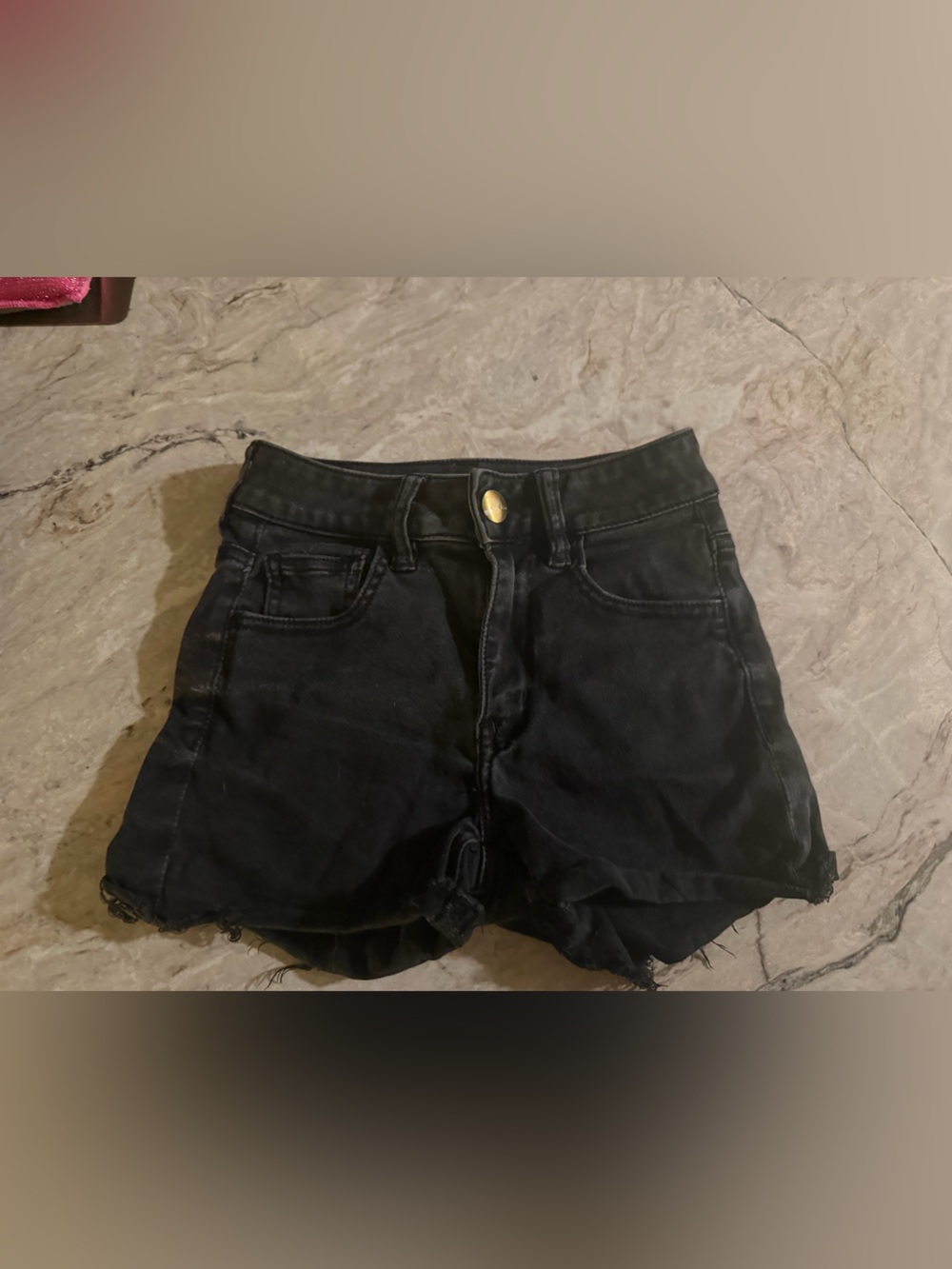 American Eagle Black Denim Cutoff Shorts